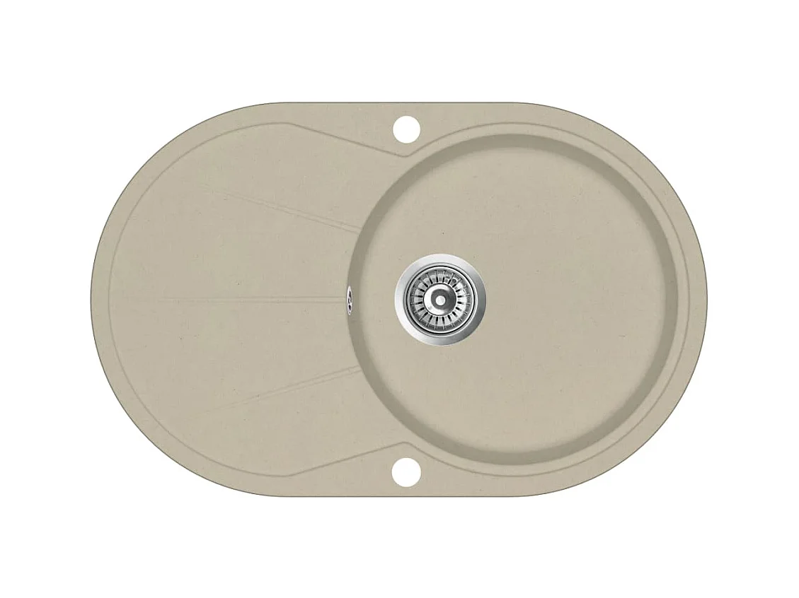 Évier de cuisine granit beige 78 x 50 x 31.5 cm 02_0002351