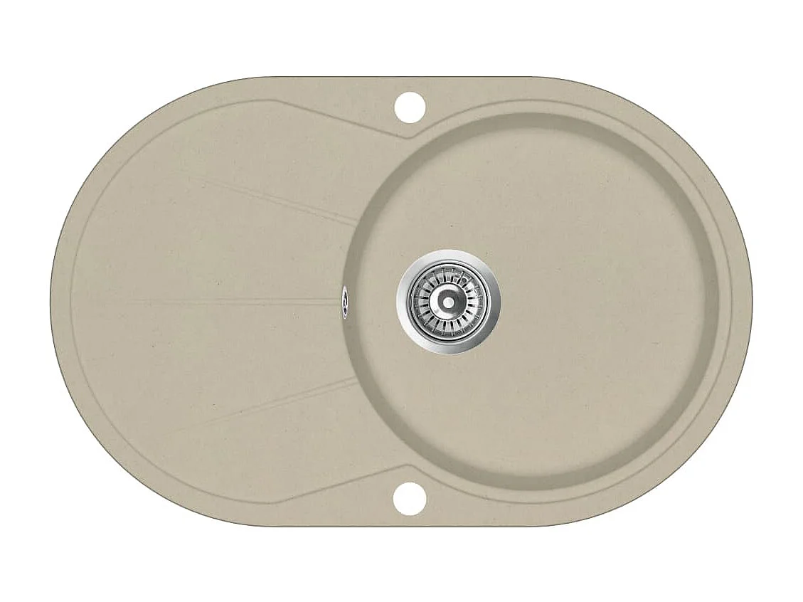 Évier de cuisine granit beige 78 x 50 x 31.5 cm 02_0002351