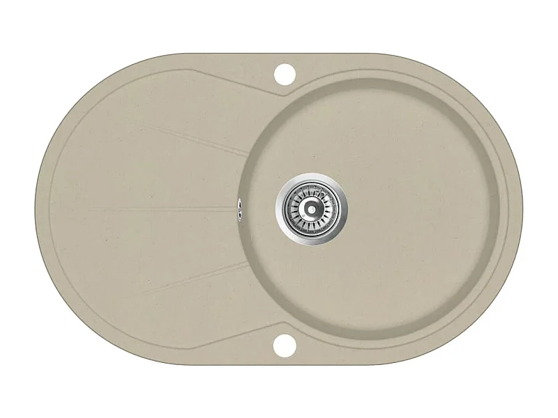 Évier de cuisine granit beige 78 x 50 x 31.5 cm 02_0002351