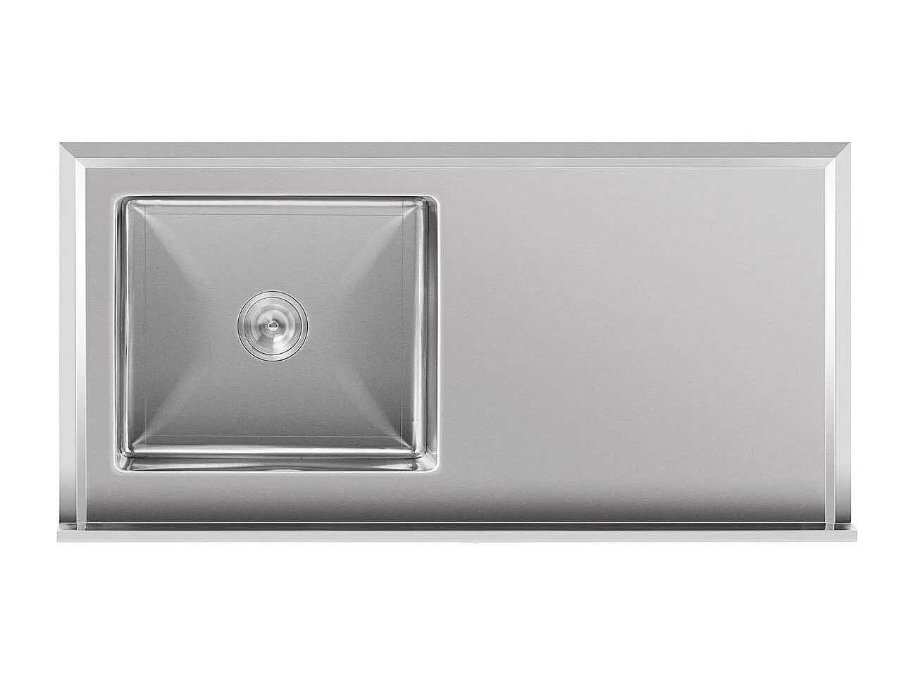 Fregadero profesional 1 seno 49 x 42 x 24 cm acero inoxidable 14_0000163