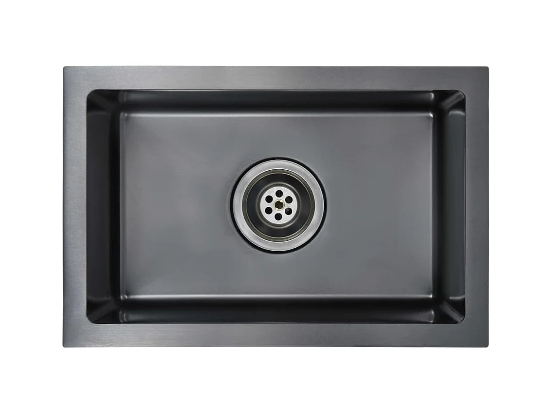 Lavello da cucina fatto a mano con filtro in acciaio inox nero 02_0002367