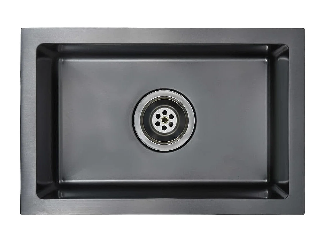 Lavello da cucina fatto a mano con filtro in acciaio inox nero 02_0002367