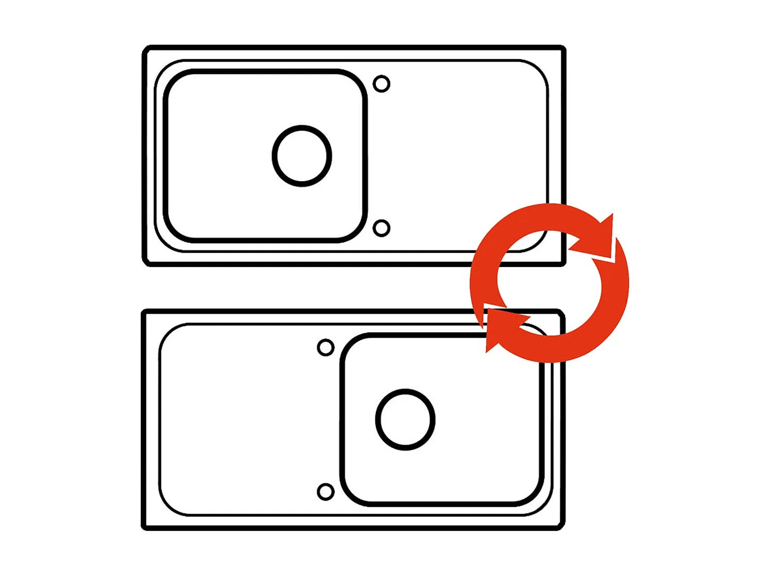 Pia de cozinha de pia única 765 x 46 cm granito bege 02_0002334
