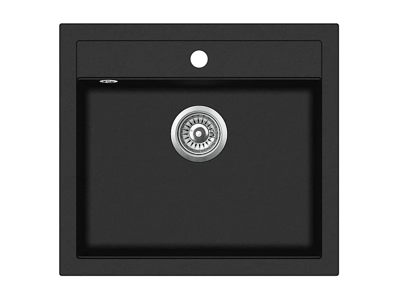 Évier de cuisine en noire 56.5 x 51 x 30.6 cm 02_0002323