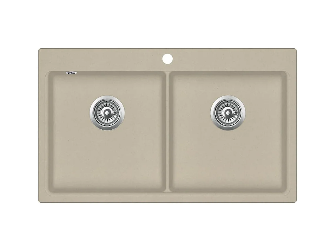 Évier de cuisine granit beige 39 x 40 x 20 cm 02_0002336