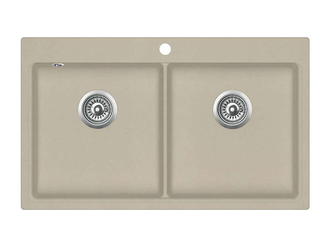 Évier de cuisine granit beige 39 x 40 x 20 cm 02_0002336