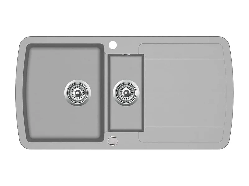 Évier de cuisine en grise 96 x 50 x 31 cm 02_0002316