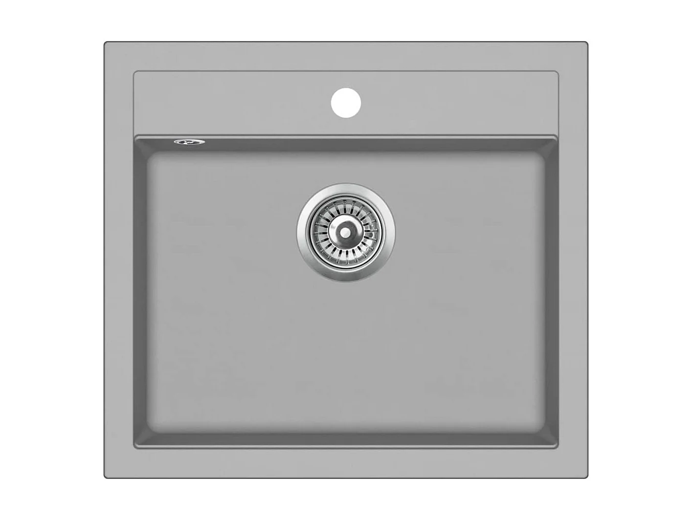 Fregadero de granito de una cubeta 56,5 x 51 cm gris 02_0002324