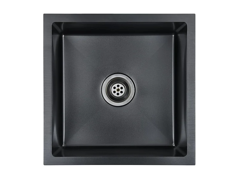 Pia de cozinha artesanal com filtro em aço inoxidável preto 02_0002368