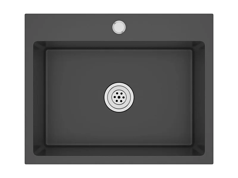 Pia de cozinha artesanal 55 x 44 cm aço inoxidável preto 02_0002462