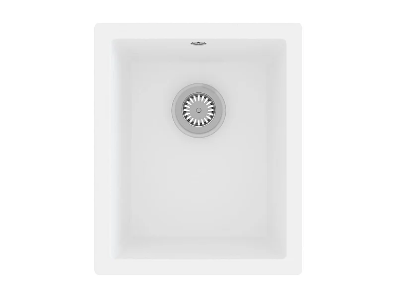 Lavello cucina con foro troppopieno 38 x 46 cm granito bianco 02_0002396