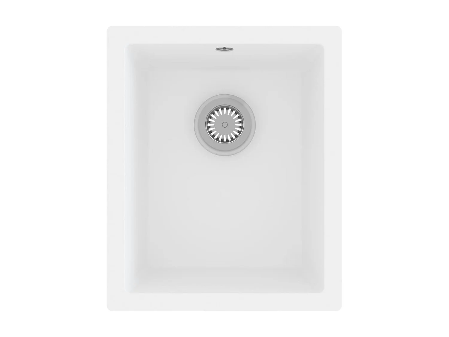 Lavello cucina con foro troppopieno 38 x 46 cm granito bianco 02_0002396