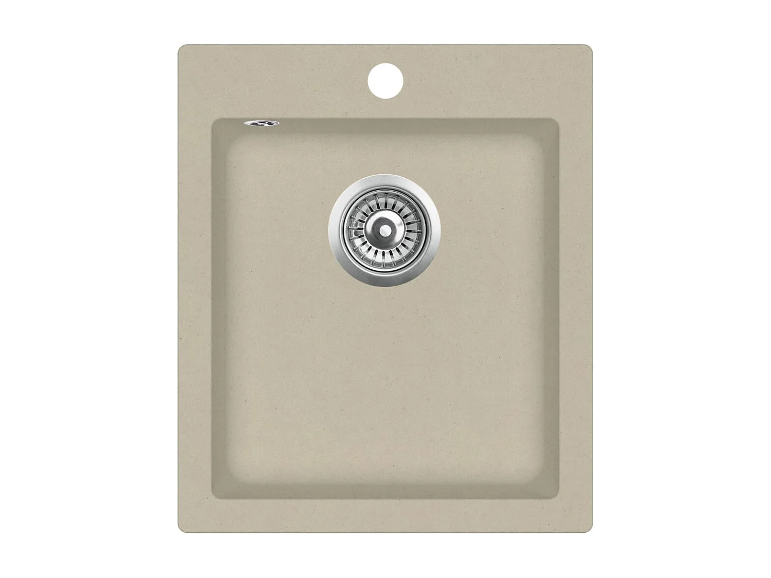 Lavello da cucina in granito lavabo singolo beige 02_0004385