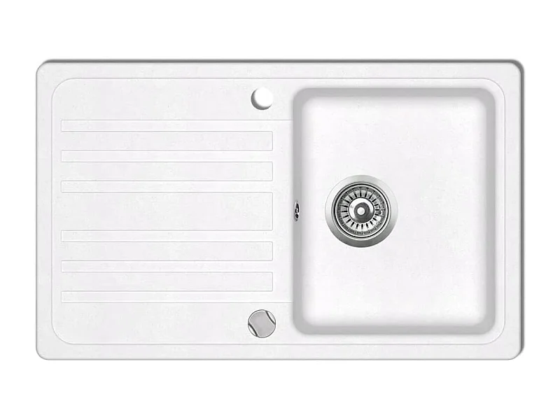 Fregadero reversible de granito de 1 seno con escurridor color crema 02_0002306