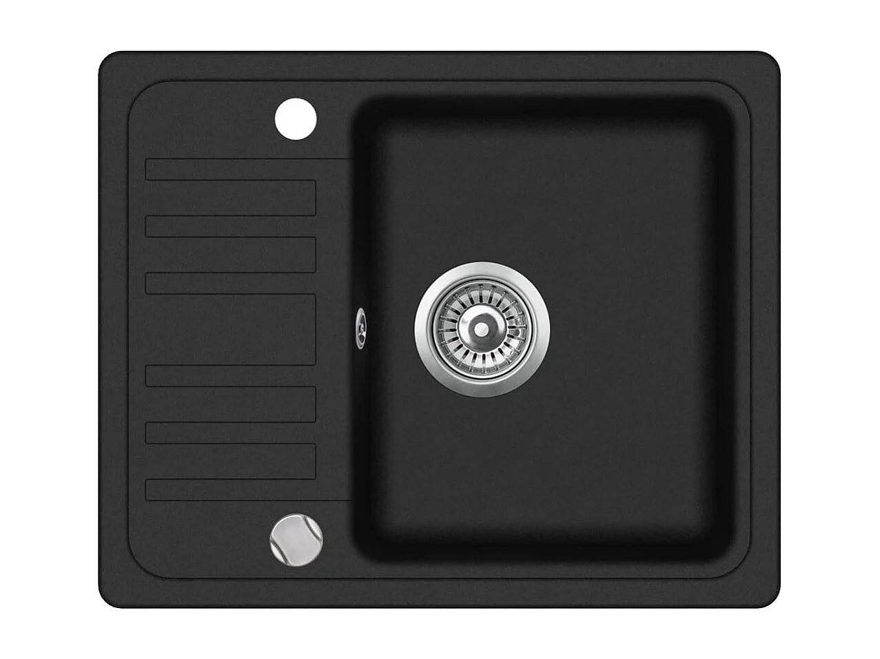 Évier de cuisine en noire 57.5 x 46 x 28 cm 02_0002321