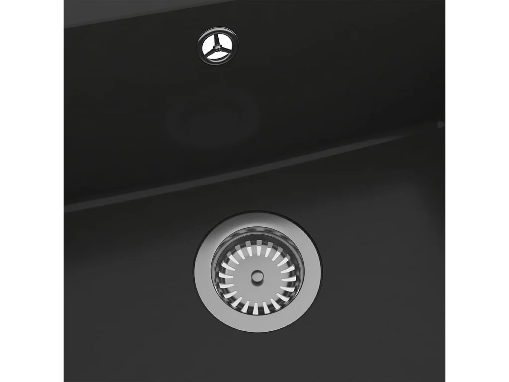 Évier de cuisine avec noire 55 x 46 x 19.4 cm 02_0002389
