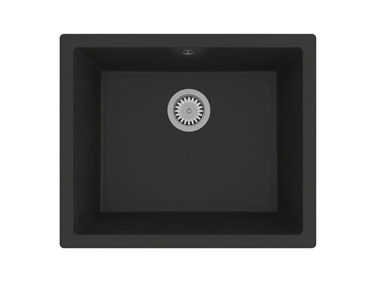 Lavello cucina con foro troppopieno 55 x 46 cm granito nero 02_0002389