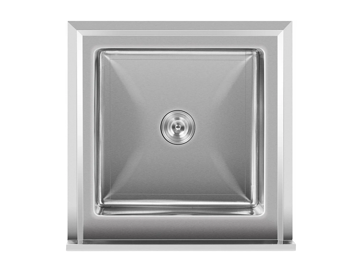 Pia profissional 1 tigela 50 x 50 x 25,5 cm aço inoxidável 14_0000164