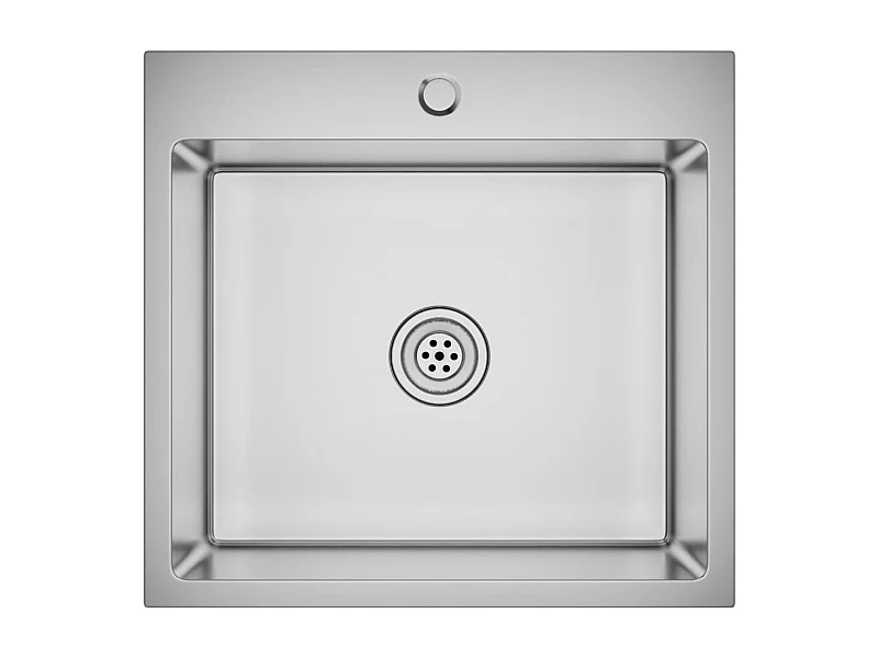 Évier de cuisine fait argenté 53 x 50 x 20 cm 02_0002459