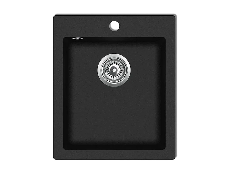 Évier de cuisine lavabo aluminium noire 42.5 x 50 x 50 cm 02_0002307
