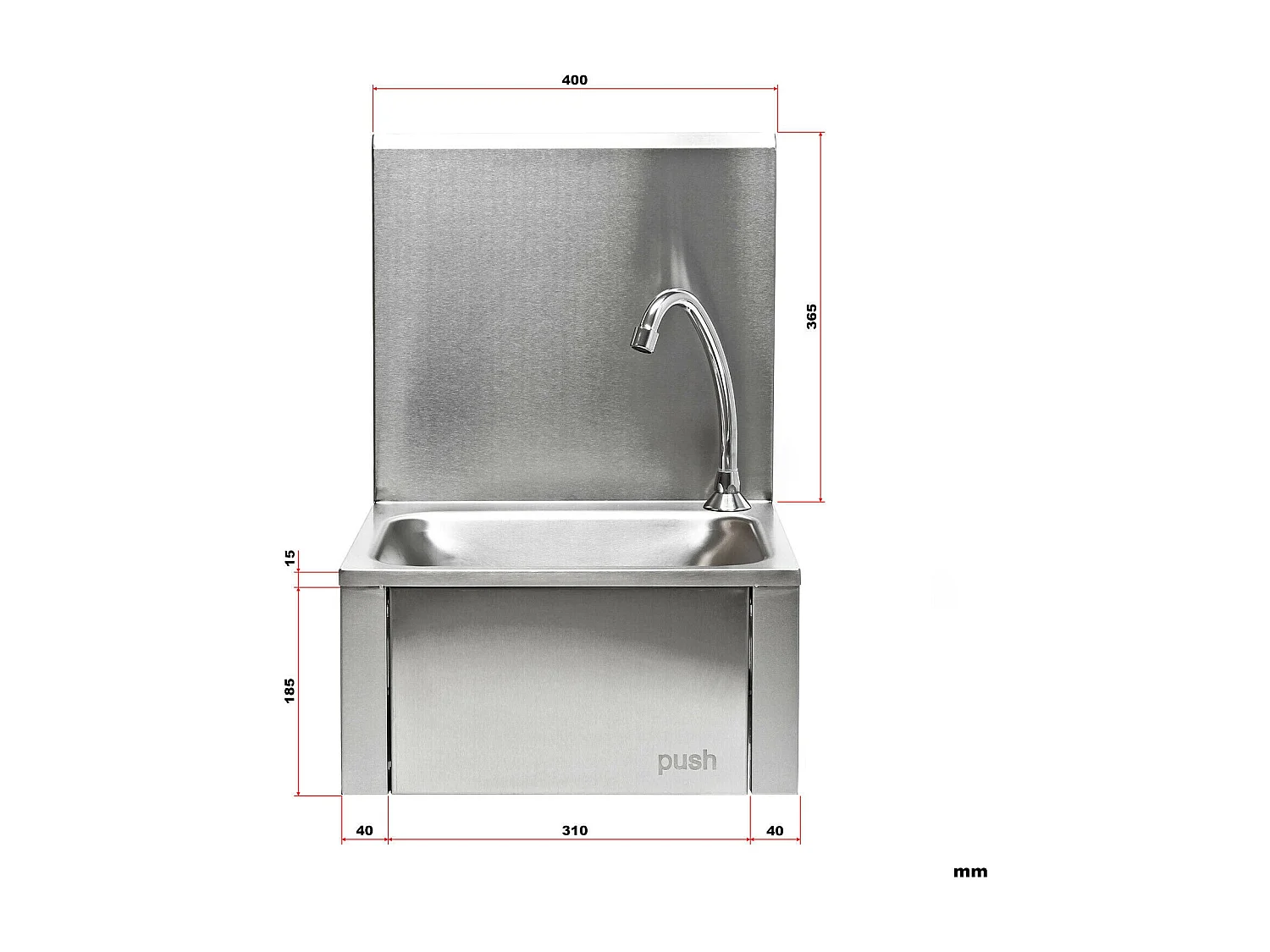 Évier lavabo acier fin 40 x 33 x 56 cm 16_0002395