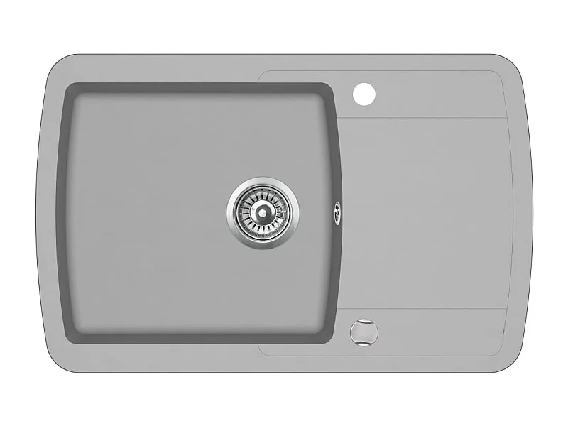 Fregadero de granito de una cubeta 78 x 50 cm gris 02_0002314
