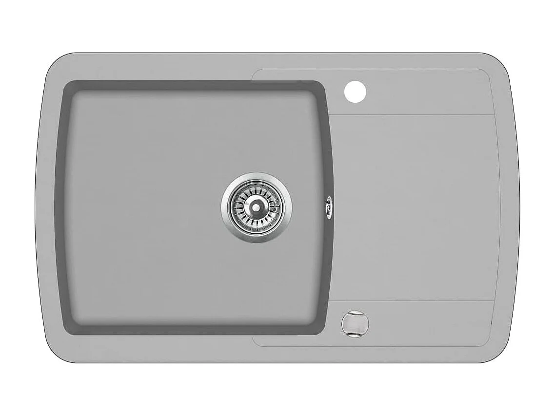 Évier de cuisine en grise 78 x 50 x 31 cm 02_0002314