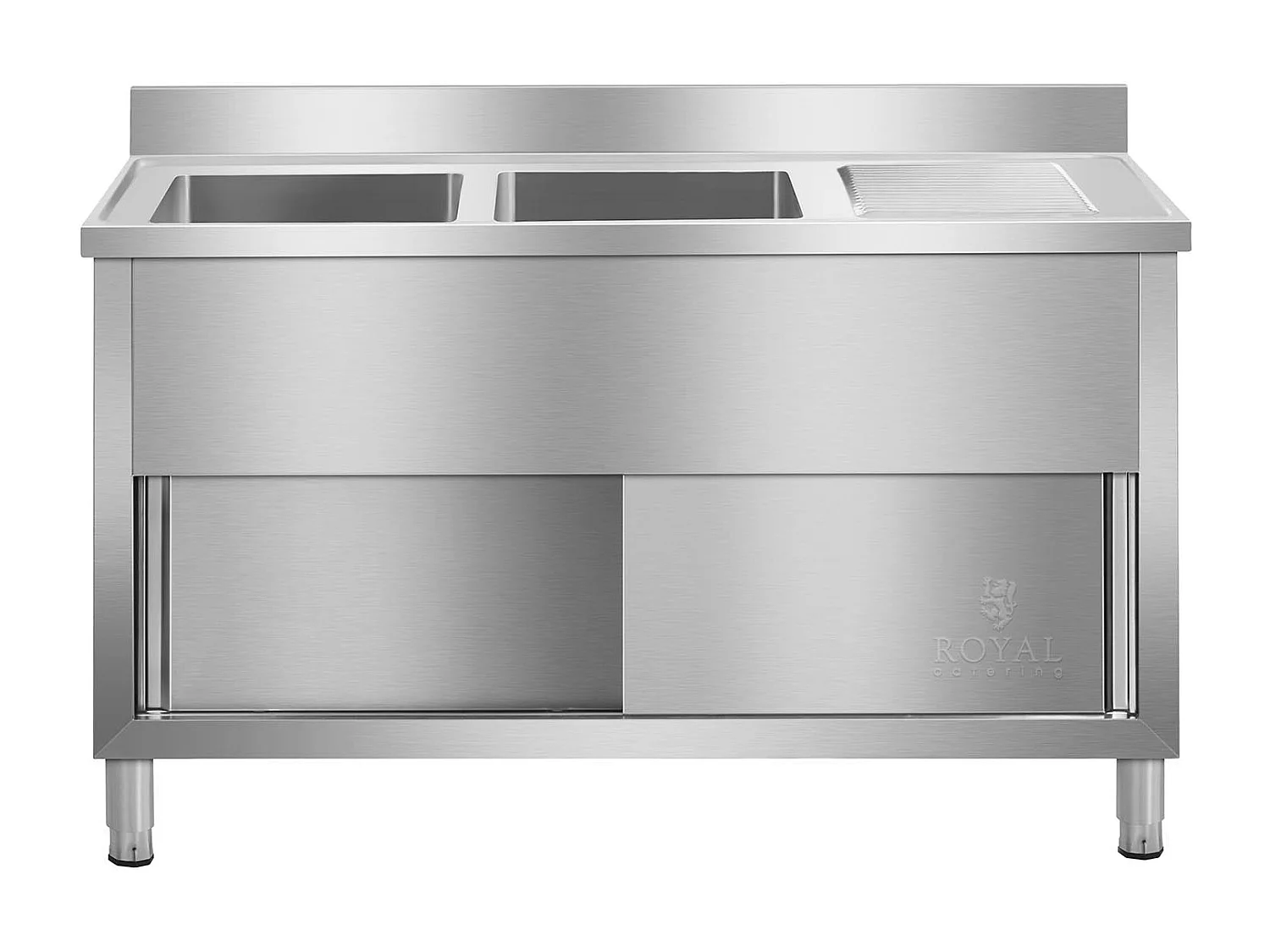 Pia dupla de aço inoxidável 140 cm profissional 14_0005012