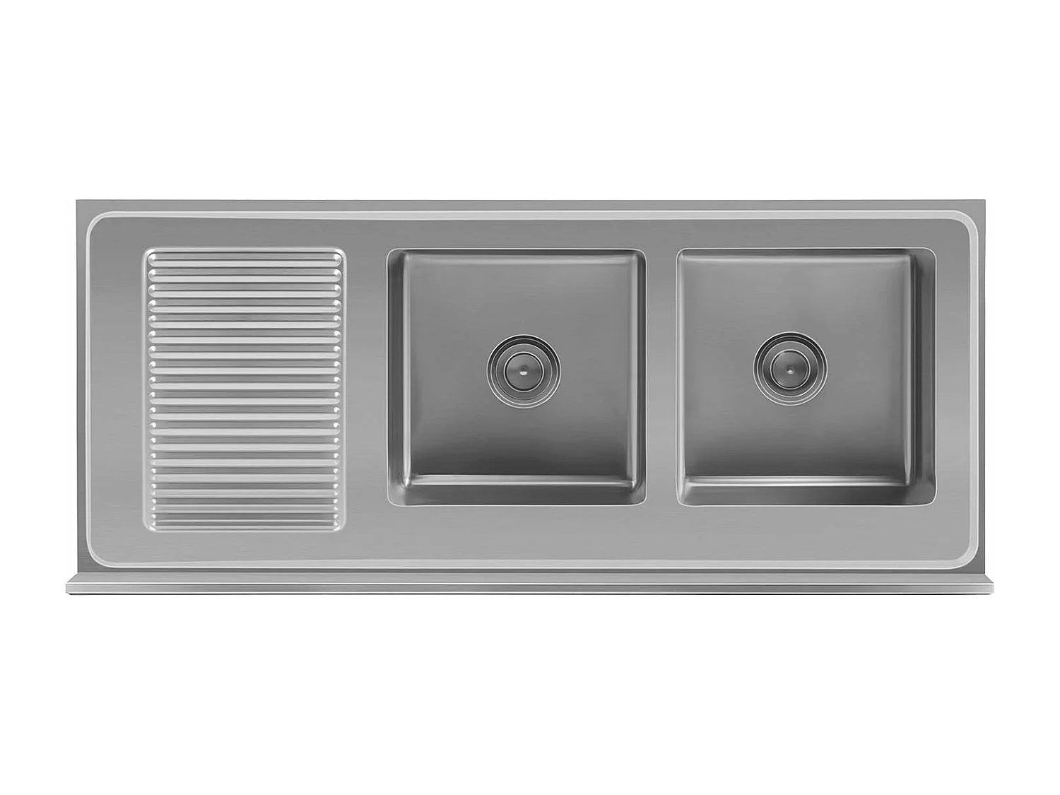 Pia dupla de aço inoxidável 140 cm profissional 14_0005012