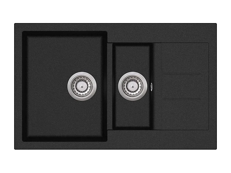 Évier de cuisine en noire 80 x 50 x 30.6 cm 02_0002319