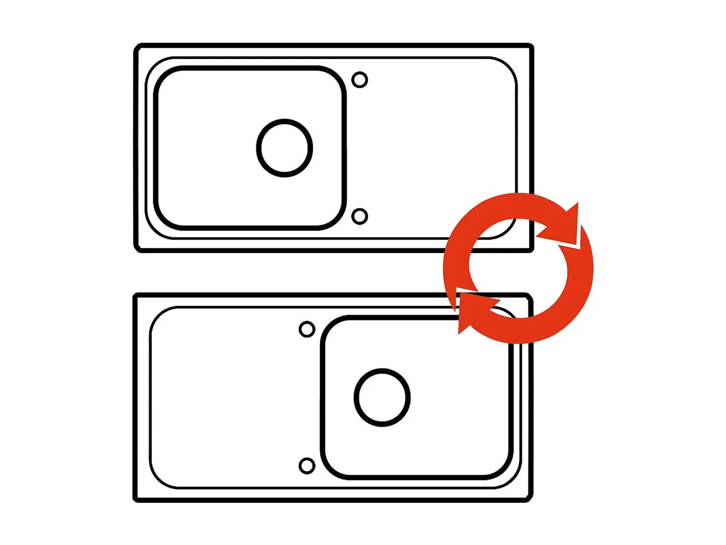 Pia de cozinha em granito com escorredor reversível 76,5 cm cinza 02_0002305