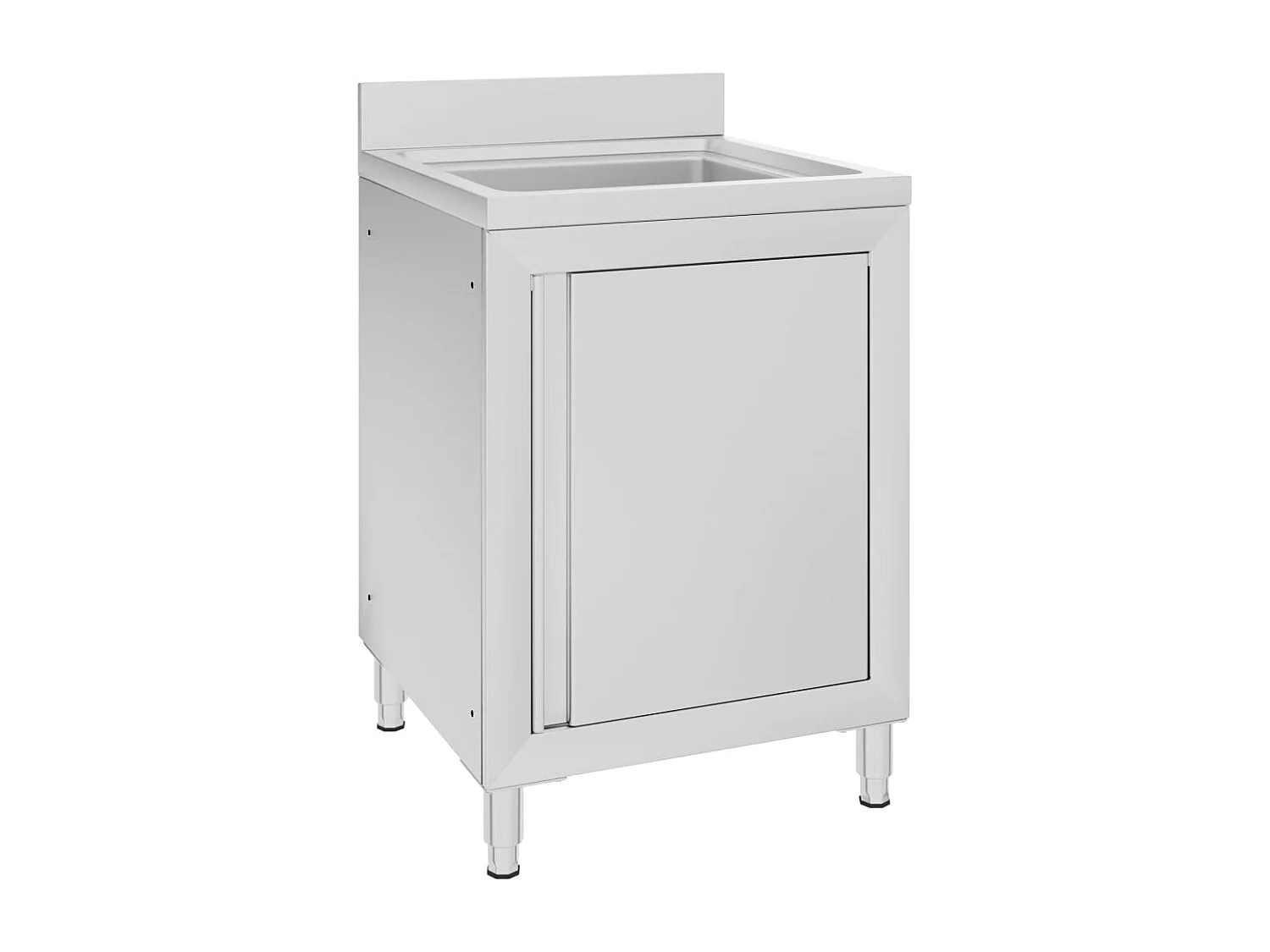 Évier de cuisine commercial argenté 60 x 60 x 95 cm 02_0000723