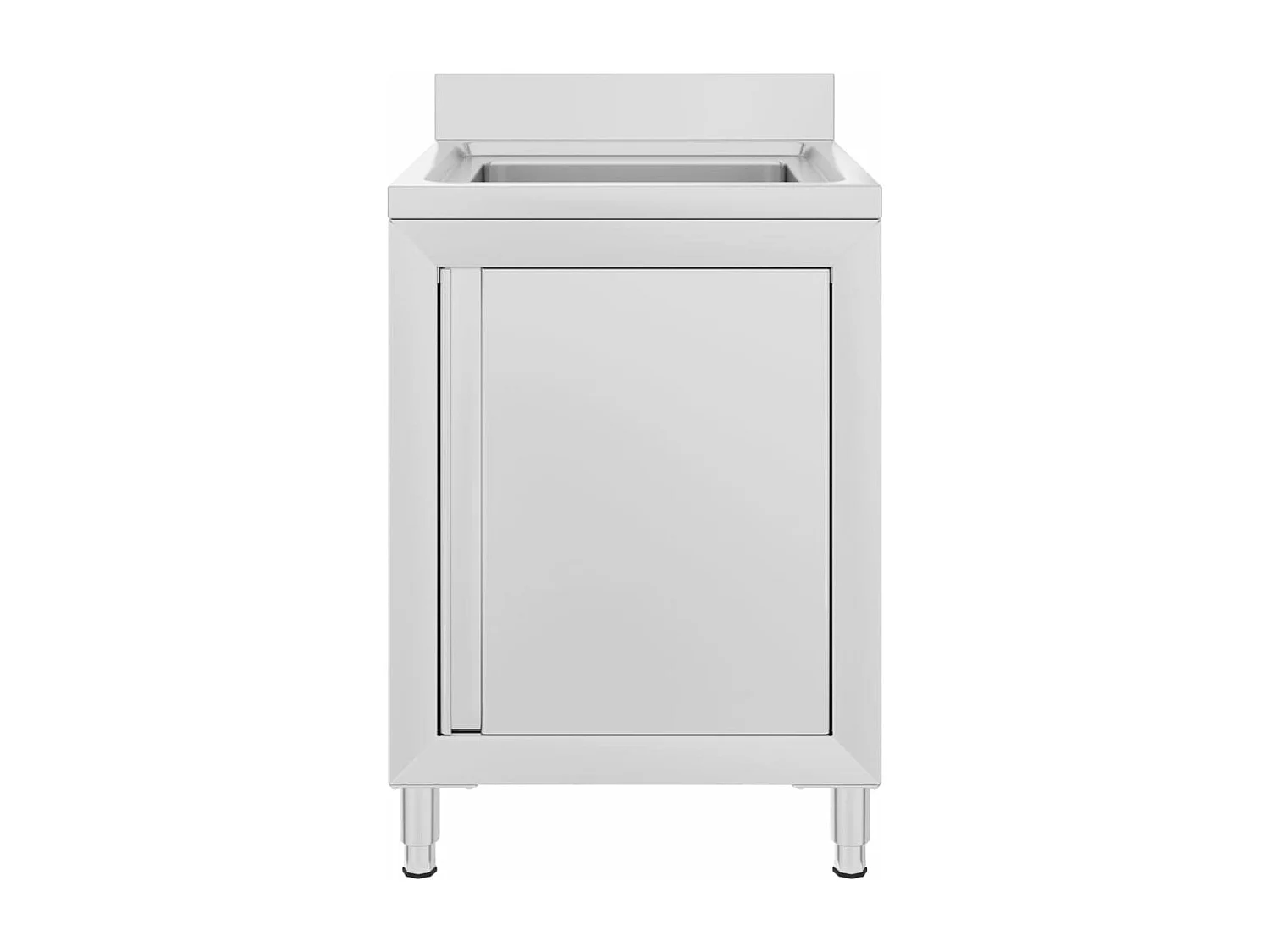 Évier de cuisine commercial argenté 60 x 60 x 95 cm 02_0000723