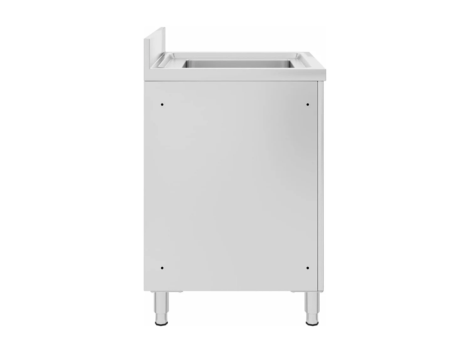 Évier de cuisine commercial argenté 60 x 60 x 95 cm 02_0000723