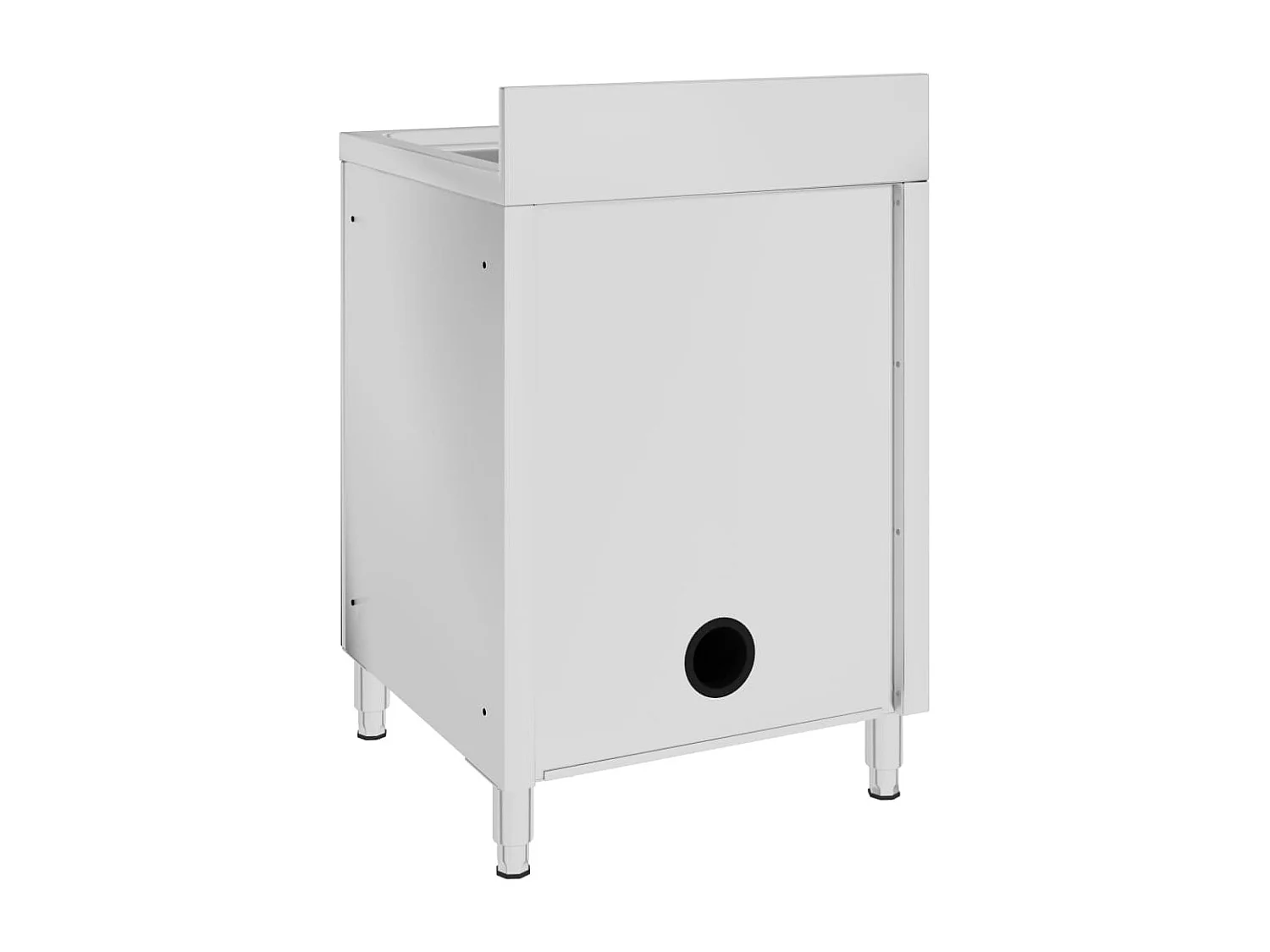 Évier de cuisine commercial argenté 60 x 60 x 95 cm 02_0000723