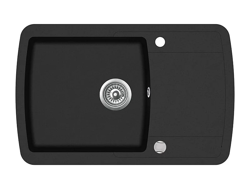 Évier de cuisine en noire 78 x 31 x 50 cm 02_0002313
