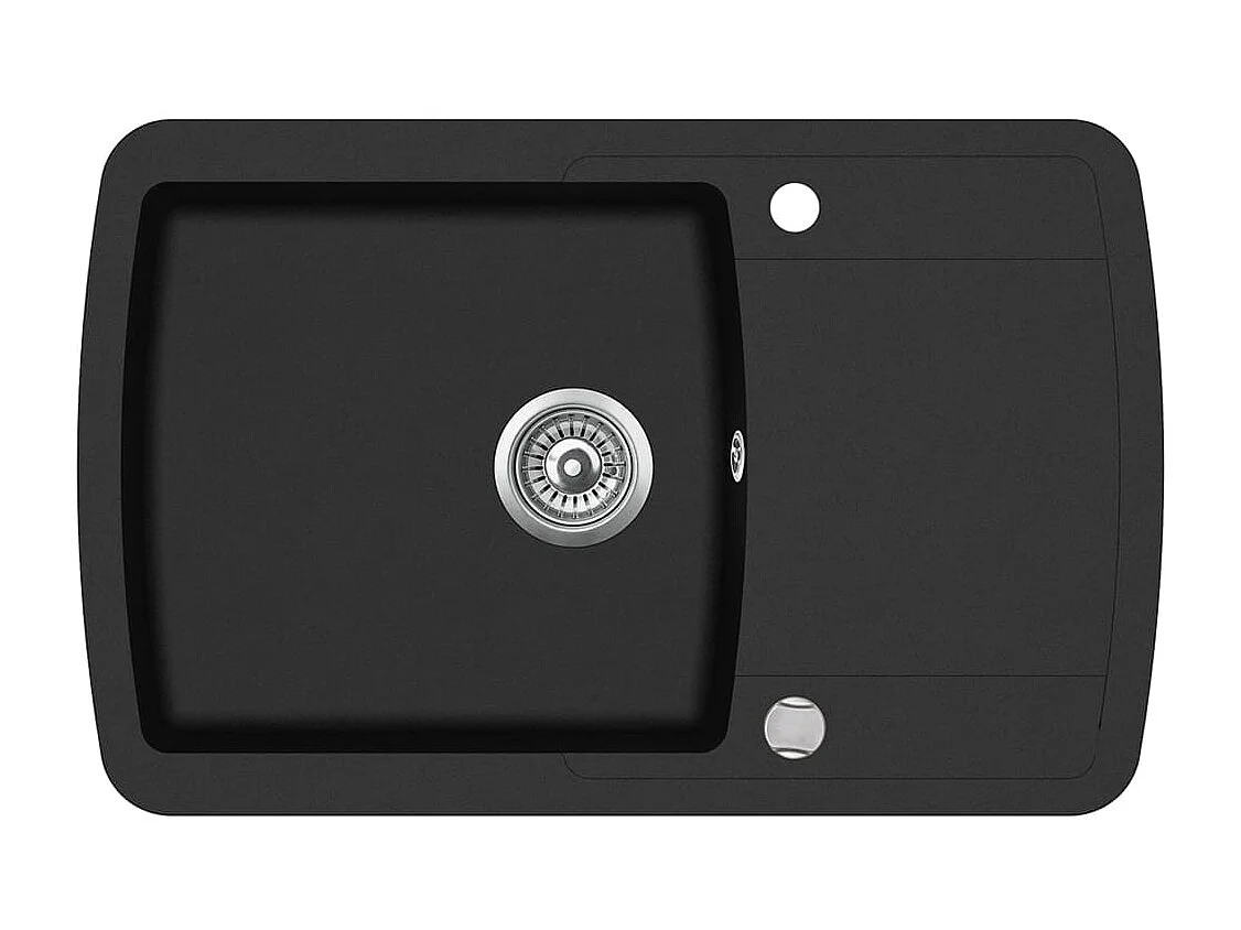 Évier de cuisine en noire 78 x 31 x 50 cm 02_0002313