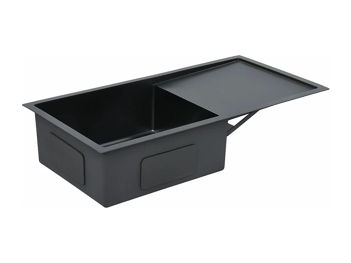 Évier de cuisine fait argenté 87 x 44 x 20 cm 02_0002371