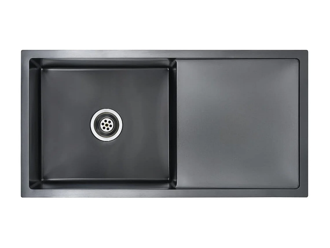 Évier de cuisine fait argenté 87 x 44 x 20 cm 02_0002371