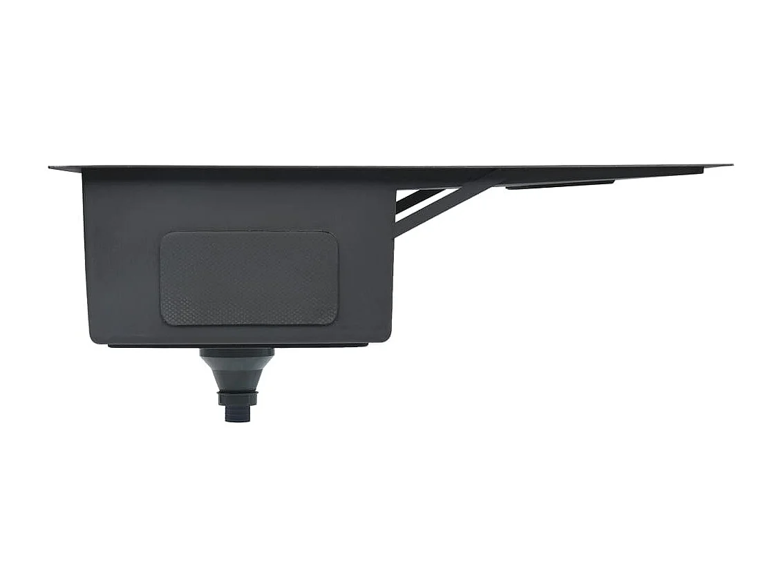 Évier de cuisine fait argenté 87 x 44 x 20 cm 02_0004384