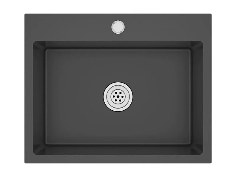 Pia de cozinha artesanal 59 x 44 cm aço inoxidável preto 02_0002464