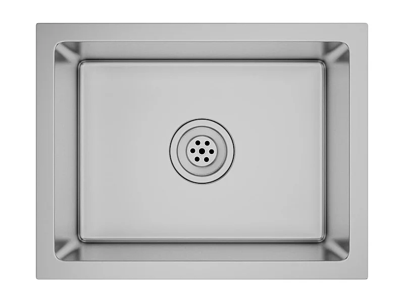 Pia de cozinha artesanal 44 x 34 cm aço inoxidável prateado 02_0002457