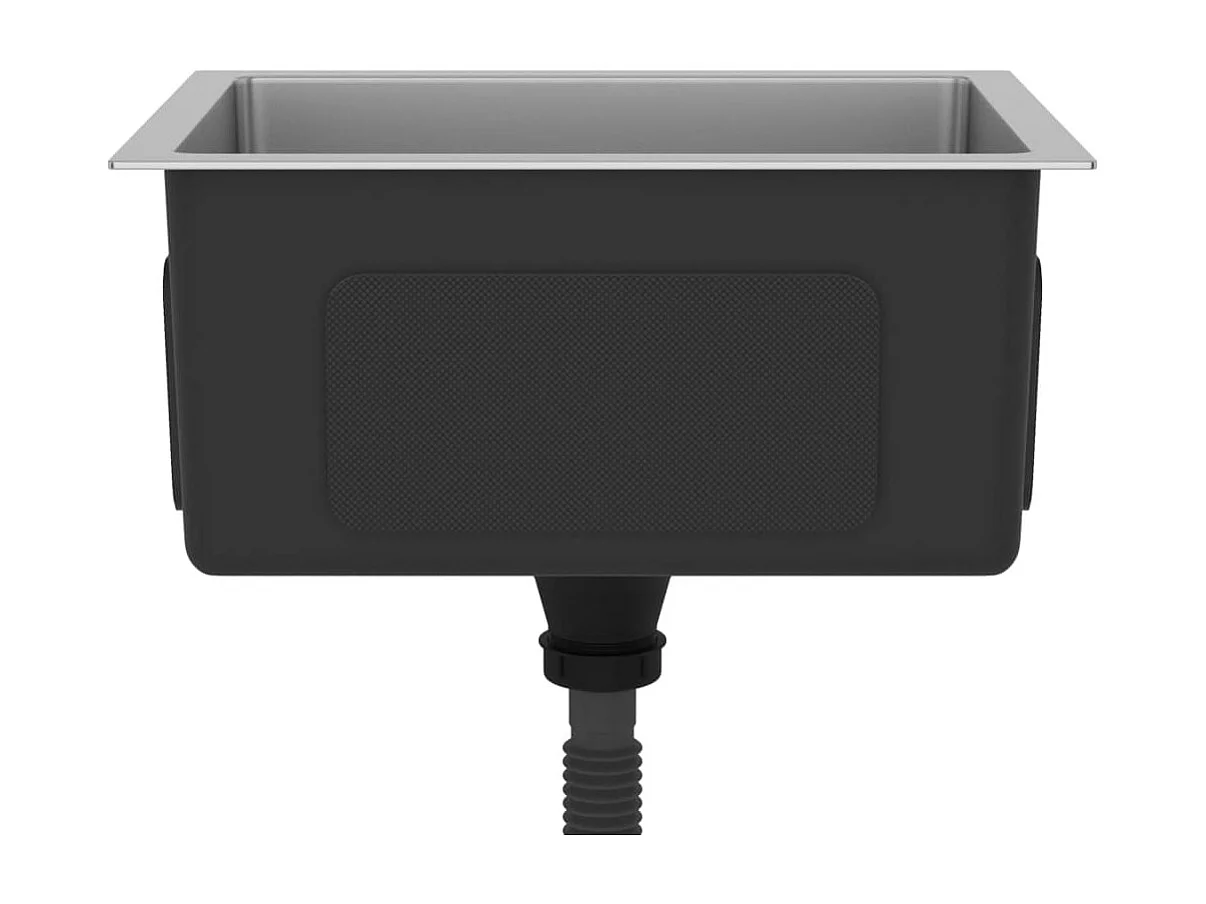 Pia de cozinha artesanal 44 x 34 cm aço inoxidável prateado 02_0002457