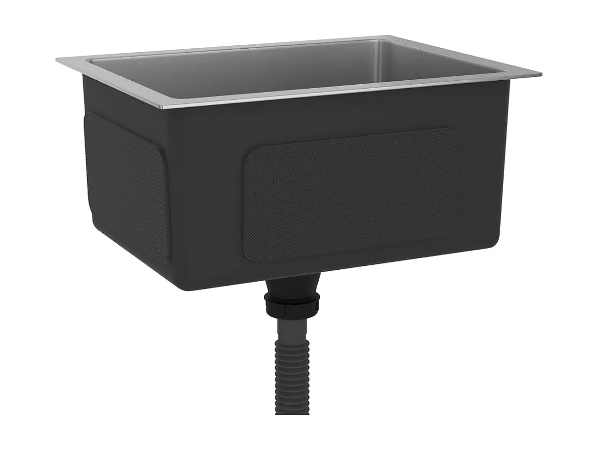 Lavello da cucina fatto a mano 44 x 34 cm acciaio inox argento 02_0002457