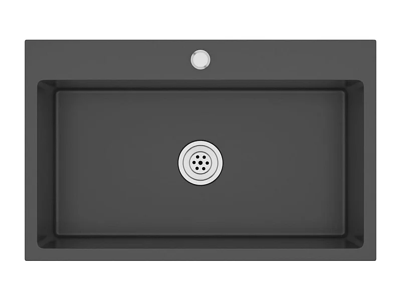 Pia de cozinha artesanal 70 x 44 cm aço inoxidável preto 02_0002466