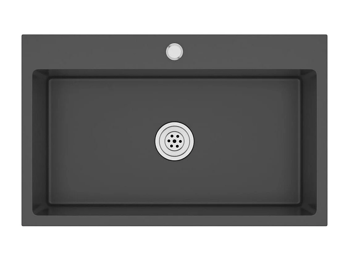 Évier de cuisine fait argenté 70 x 44 x 20 cm 02_0002466