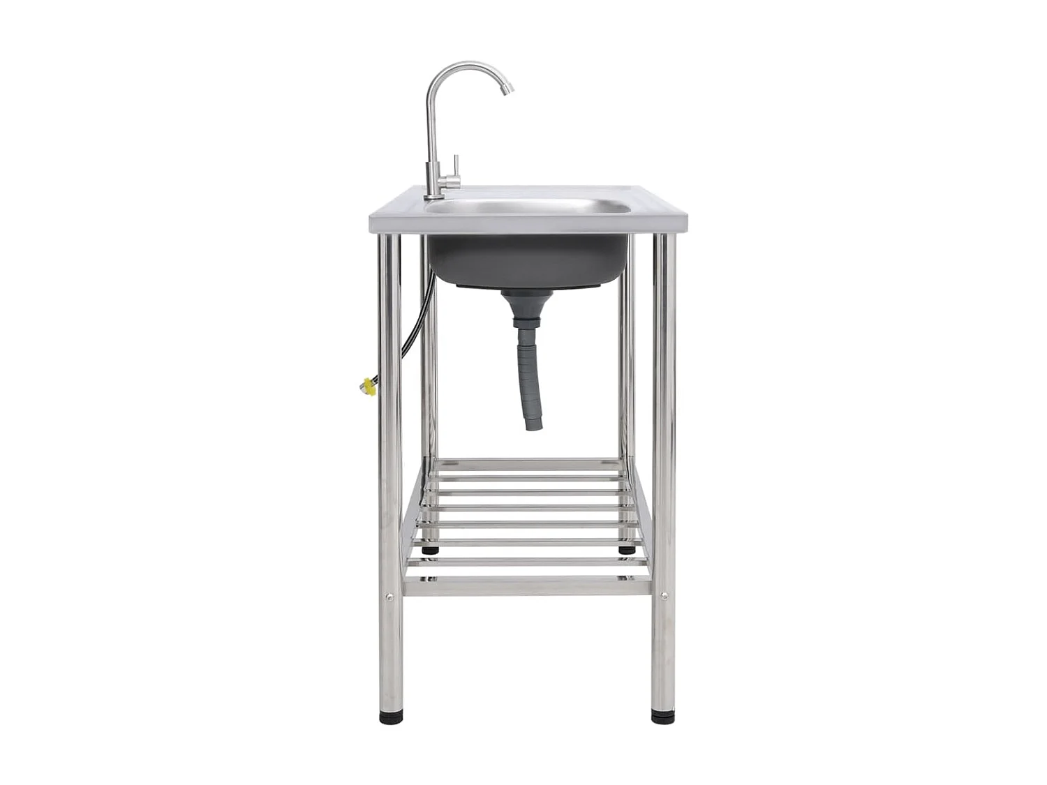 Fregadero de camping Fregadero simple con grifo Acero inoxidable 02_0002439