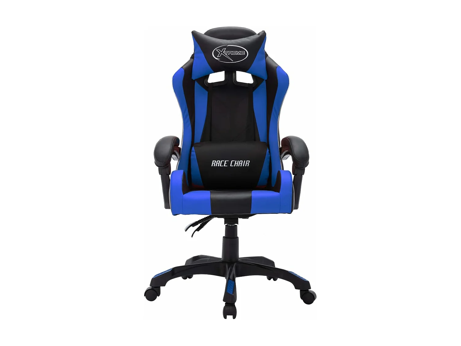 Chaise fauteuil siège pivotante cuir bleue 64 x 65 x 119 cm 02_0024201