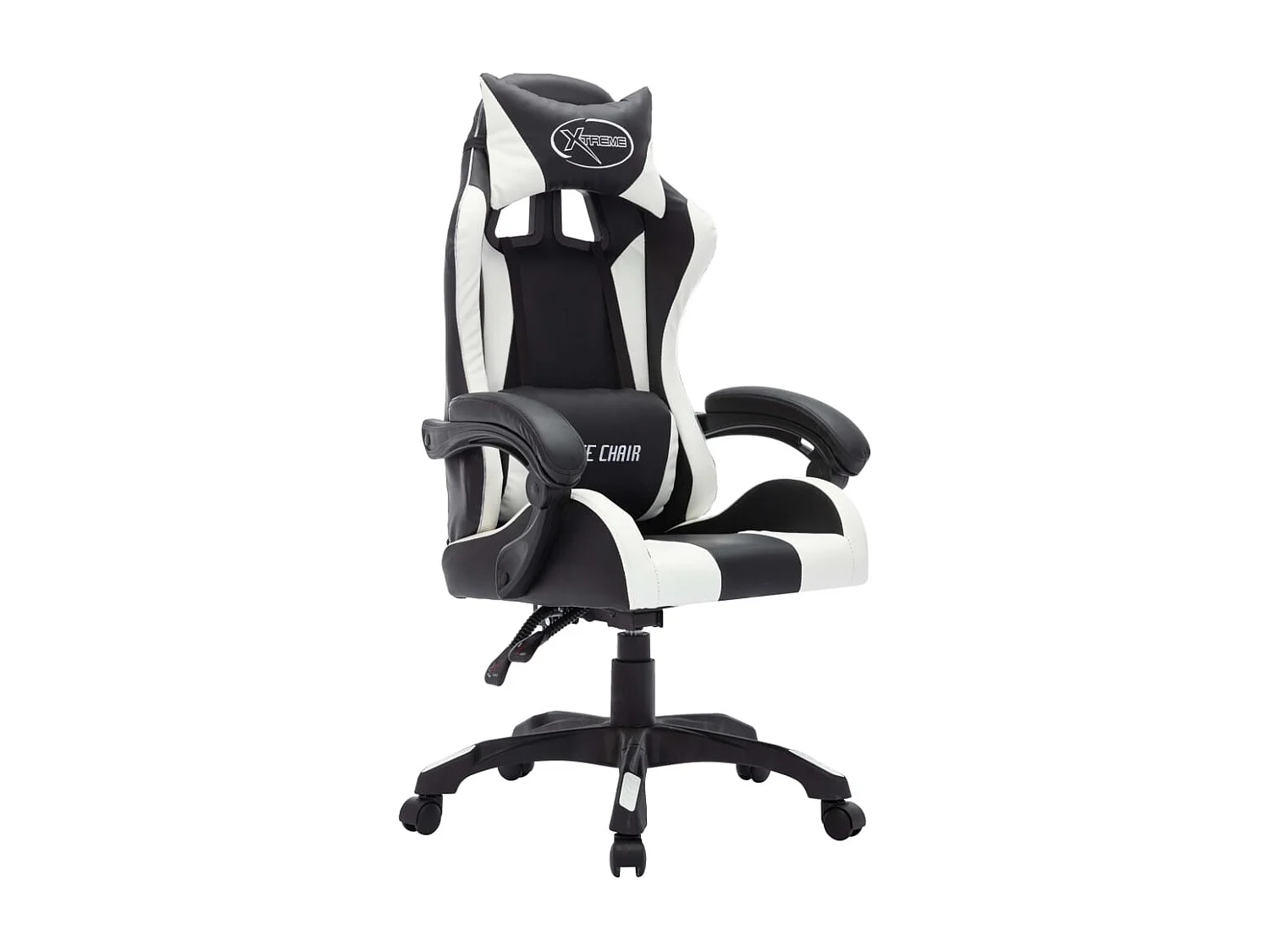 Chaise fauteuil siège pivotante cuir blanche 64 x 65 x 119 cm 02_0024197