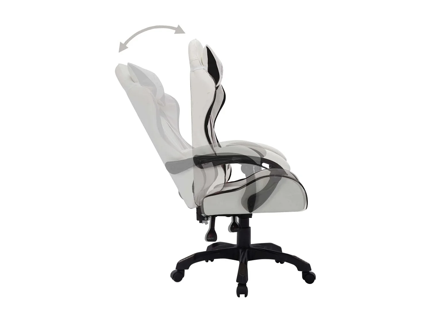 Poltrona giratória para computador, escritório, estudo, videogames com LED RGB e imitação de couro multicolorido 02_0024198